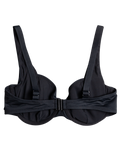 The Roxy Womens Beach Classic Underwire D Cup Bikini Top in Anthracite