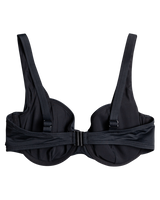 The Roxy Womens Beach Classic Underwire D Cup Bikini Top in Anthracite