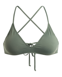 The Roxy Womens Beach Classics Triangle Bikini Top in Agave Green