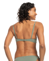 The Roxy Womens Beach Classic Wrap Bikini Top in Agave Green