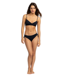 The Roxy Womens Beach Classic Wrap Bikini Top in Anthracite