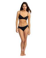 The Roxy Womens Beach Classic Wrap Bikini Top in Anthracite