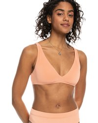 The Roxy Womens Love The Oceania Bikini Top in Salmon