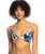 The Roxy Womens Color Jam Fixed Tri Bikini Top in Anthracite Flower Jammin