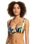 The Roxy Womens Color Jam Underwire D Cup Bikini Top in Anthracite Flower Jammin