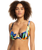 The Roxy Womens Color Jam Underwire D Cup Bikini Top in Anthracite Flower Jammin