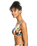 The Roxy Womens Color Jam Underwire D Cup Bikini Top in Anthracite Flower Jammin