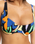 The Roxy Womens Color Jam Underwire D Cup Bikini Top in Anthracite Flower Jammin