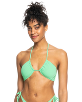 The Roxy Womens Color Jam Fashion Tri Bikini Top in Absinthe Green