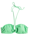 The Roxy Womens Color Jam Fashion Tri Bikini Top in Absinthe Green