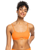 The Roxy Womens Color Jam Bralette Bikini Top in Tangelo