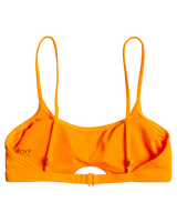 The Roxy Womens Color Jam Bralette Bikini Top in Tangelo