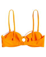 The Roxy Womens Color Jam Bandeau Bikini Top in Tangelo