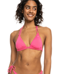 The Roxy Womens Beach Classics Mini Triangle Bikini Top in Shocking Pink