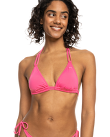 The Roxy Womens Beach Classics Mini Triangle Bikini Top in Shocking Pink