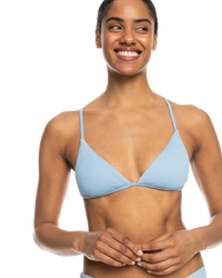 The Roxy Womens Love The Quiver Bikini Top in Bel Air Blue