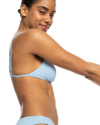 The Roxy Womens Love The Quiver Bikini Top in Bel Air Blue