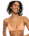 The Roxy Womens Love The Quiver Bikini Top in Salmon