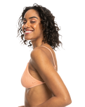 The Roxy Womens Love The Quiver Bikini Top in Salmon