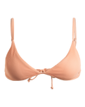 The Roxy Womens Love The Quiver Bikini Top in Salmon