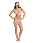 The Roxy Womens Aruba Mini Triangle Bikini Top in Crocus Petal