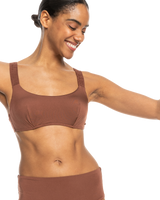 The Roxy Womens Silky Island D Cup Bralette Top in Rootbeer