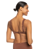 The Roxy Womens Silky Island D Cup Bralette Top in Rootbeer