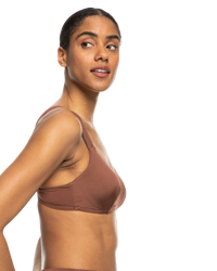 The Roxy Womens Silky Island D Cup Bralette Top in Rootbeer