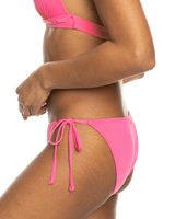 The Roxy Womens Beach Classics Tie Bikini Bottoms in Shocking Pink