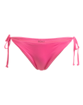 The Roxy Womens Beach Classics Tie Bikini Bottoms in Shocking Pink