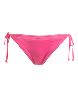 The Roxy Womens Beach Classics Tie Bikini Bottoms in Shocking Pink