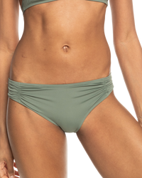 The Roxy Womens Beach Classics Hipster Bikini Bottoms in Agave Green