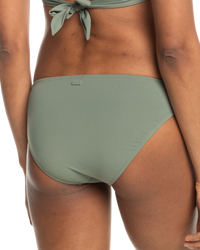 The Roxy Womens Beach Classics Hipster Bikini Bottoms in Agave Green