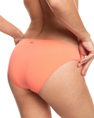 The Roxy Womens Beach Classics Hipster Bikini Bottoms in Fusion Coral