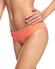 The Roxy Womens Beach Classics Hipster Bikini Bottoms in Fusion Coral