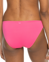 The Roxy Womens Beach Classics Hipster Bikini Bottoms in Shocking Pink