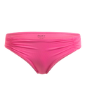 The Roxy Womens Beach Classics Hipster Bikini Bottoms in Shocking Pink