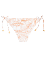 The Roxy Womens Palm Tree Moderate Coverage Bikini Bottoms in Toast Palm Tree