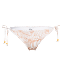 The Roxy Womens Palm Tree Moderate Coverage Bikini Bottoms in Toast Palm Tree