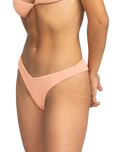 The Roxy Womens Love The Sunseeker Bikini Bottoms in Salmon