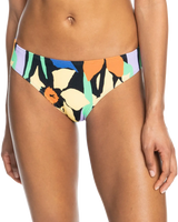 The Roxy Womens Color Jam Hipster Bikini Bottoms in Anthracite Flower Jammin