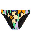 The Roxy Womens Color Jam Hipster Bikini Bottoms in Anthracite Flower Jammin