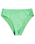 The Roxy Womens Color Jam Mod Mid Waist Bikini Bottoms in Absinthe Green