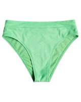 The Roxy Womens Color Jam Mod Mid Waist Bikini Bottoms in Absinthe Green