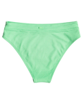 The Roxy Womens Color Jam Mod Mid Waist Bikini Bottoms in Absinthe Green