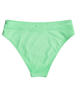 The Roxy Womens Color Jam Mod Mid Waist Bikini Bottoms in Absinthe Green