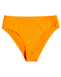 The Roxy Womens Color Jam Mod Mid Waist Bikini Bottoms in Tangelo