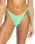 The Roxy Womens Color Jam Cheeky High Leg Bikini Bottoms in Absinthe Green