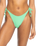 The Roxy Womens Color Jam Cheeky High Leg Bikini Bottoms in Absinthe Green