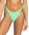 The Roxy Womens Color Jam Cheeky High Leg Bikini Bottoms in Absinthe Green